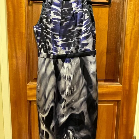 tahari satin dress Tahari Asl Crinkle Satin Dress - Champagne